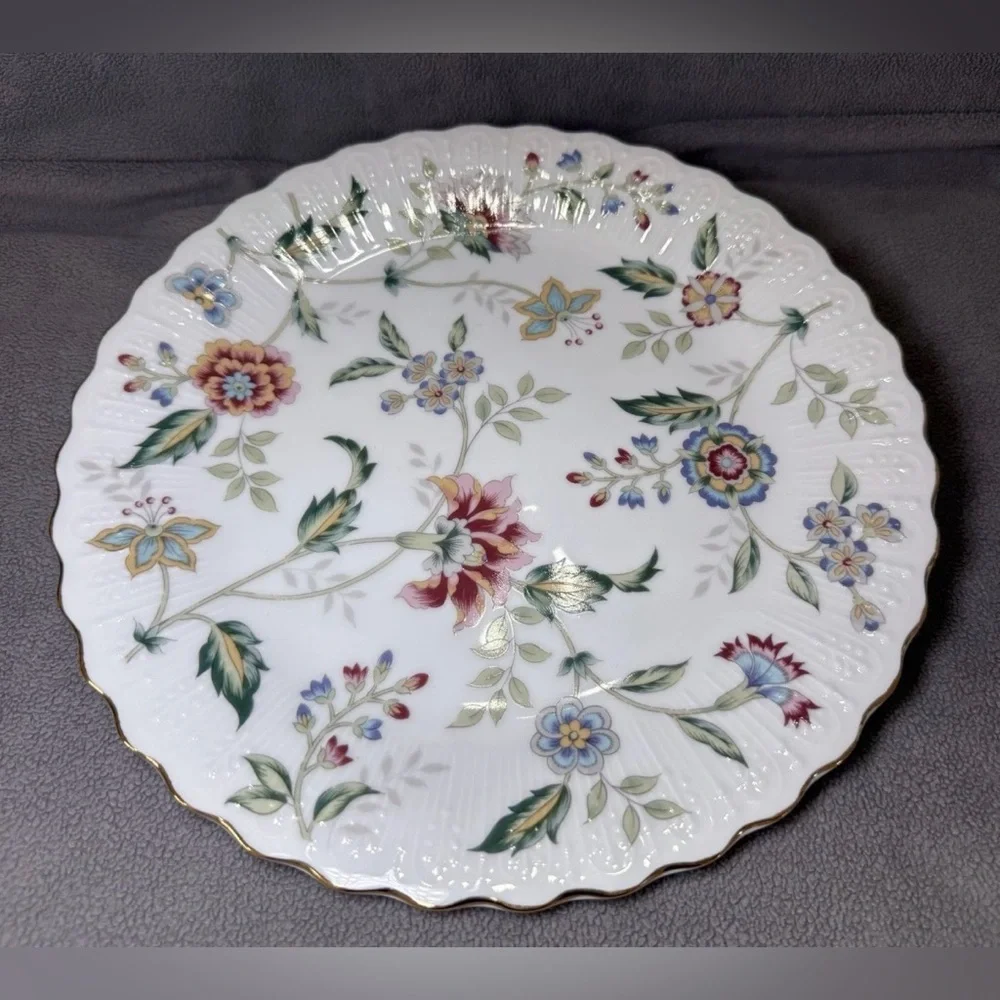 Vintage Andrea by Sadek Buckingham 10" Porcelain Cake Plate & Server JAPAN - Picture 6 of 13